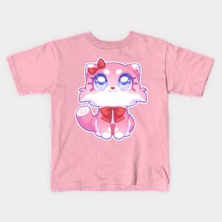 Kawaii Cat Adorable Pink Cat Cute Gift  For Cat Lover Kids T-Shirt